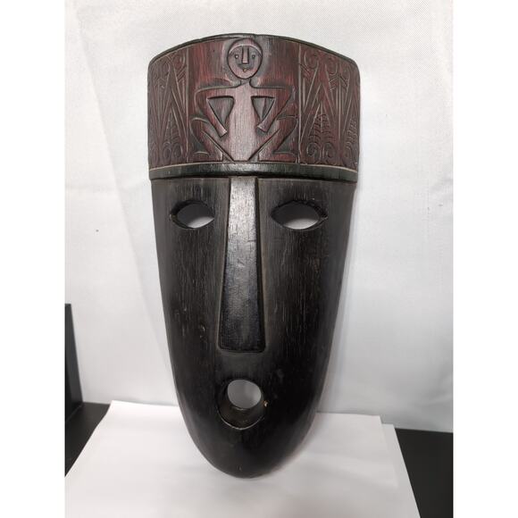 Indonesia Timorese Ancestral Wooden Mask - Picture 1 of 5